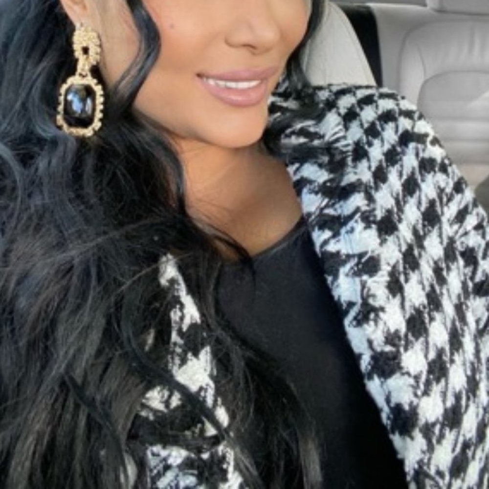 THE CLASSIC Houndstooth Blazer Jacket - Picture 9 of 16